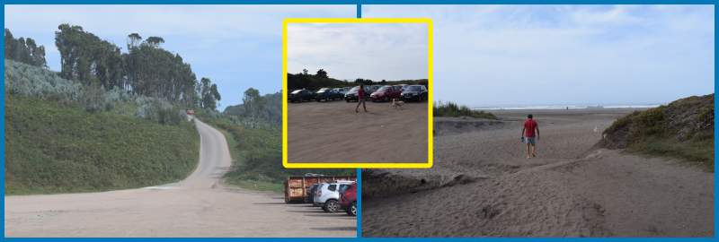 La playa de bayas dispòne de aparcamiento gratuito. Es raro que se llene.